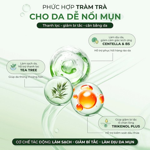 Mặt Nạ Tràm Trà Keyshu Melaleuca Alternifolia Leaf Oil Bioessence Mask T 26ml