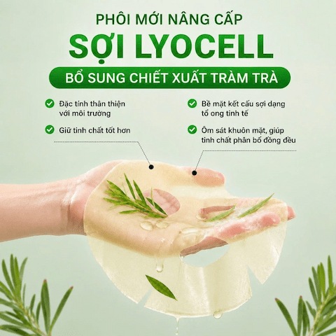 Mặt Nạ Tràm Trà Keyshu Melaleuca Alternifolia Leaf Oil Bioessence Mask T 26ml