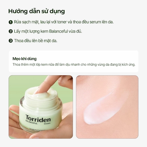 Kem Dưỡng Cấp Ẩm Torriden Balanceful Cica Soothing Cream 80ml (Nhập Khẩu)