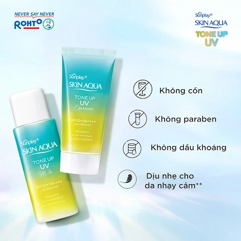 Tinh Chất Chống Nắng Sunplay Hiệu Chỉnh Sắc Da Skin Aqua Tone Up UV Essence Mint Green SPF50+/PA++++ 50g