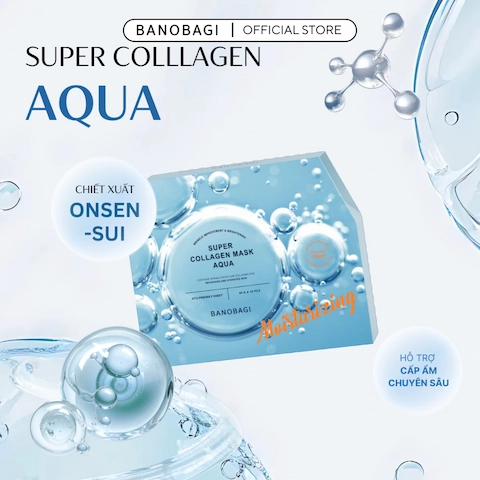 Mặt Nạ Giấy Banobagi Super Collagen Mask Aqua 30g (Nhập Khẩu)