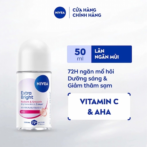 Lăn Khử Mùi Nữ Nivea Extra Brightening 50ml (Sáng Mịn Tối Ưu)