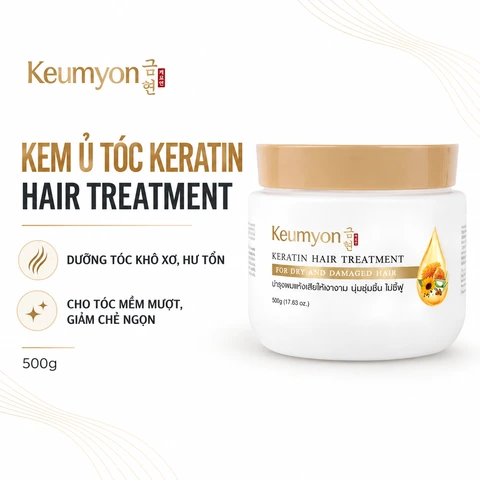 Kem Ủ Tóc Keumyon Keratin Giúp Tóc Chắc Khoẻ, Giảm Chẻ Ngọn Hair Treatment 500g (Nhập Khẩu)