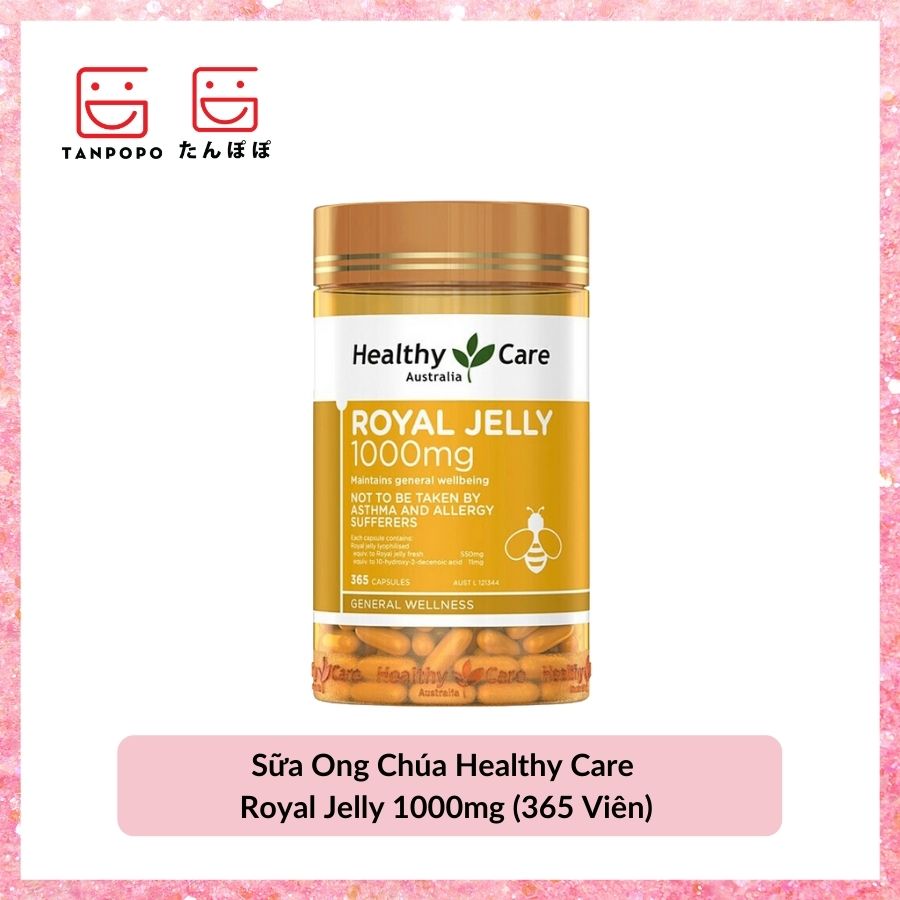 Sữa Ong Chúa Healthy Care Royal Jelly 1000mg (365 Viên)