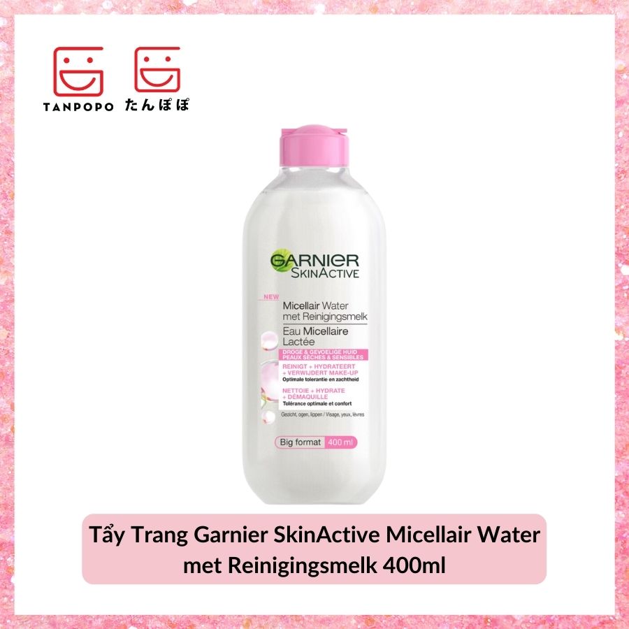 Tẩy Trang Garnier SkinActive Micellair Water met Reinigingsmelk 400ml