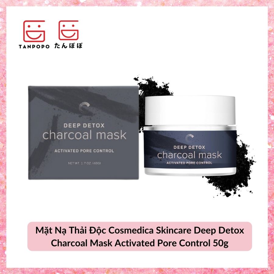 Mặt Nạ Thải Độc Cosmedica Skincare Deep Detox Charcoal Mask Activated Pore Control 50g