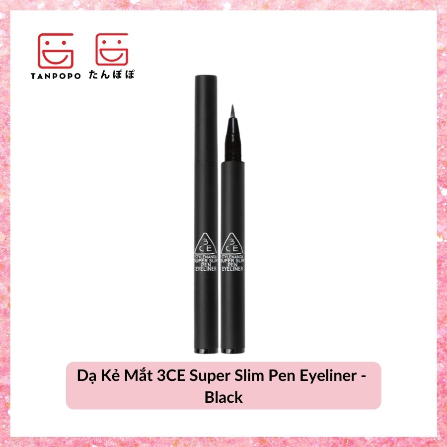 Dạ Kẻ Mắt 3CE Super Slim Pen Eyeliner - Black