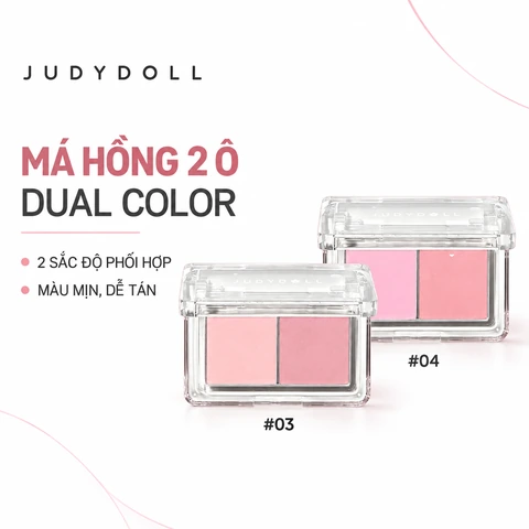 Má Hồng 2 Ô Judydoll Dual Color Combination Blush