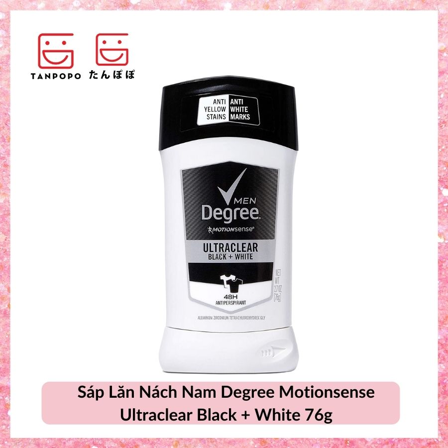 Sáp Lăn Nách Nam Degree Motionsense Ultraclear Black + White 76g