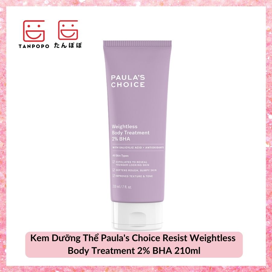 Kem Dưỡng Thể Paula's Choice Resist Weightless Body Treatment 2% BHA 210ml