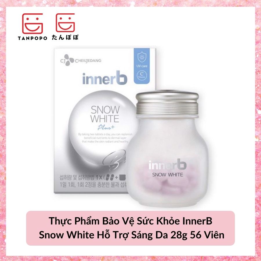 Thực Phẩm Bảo Vệ Sức Khỏe InnerB Snow White Hỗ Trợ Sáng Da 28g 56 Viên