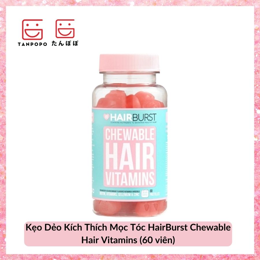 Kẹo Dẻo Kích Thích Mọc Tóc HairBurst Chewable Hair Vitamins (60 viên)