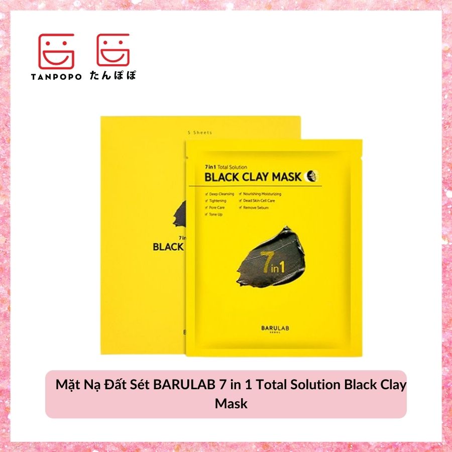 Mặt Nạ Đất Sét BARULAB 7 in 1 Total Solution Black Clay Mask