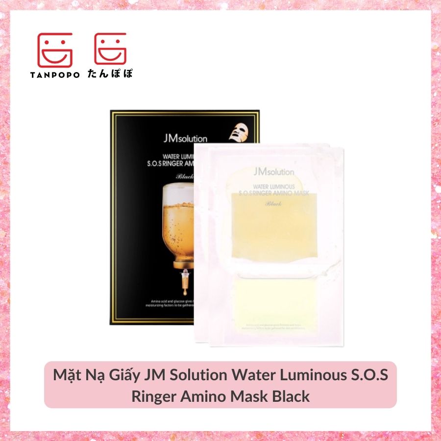 Mặt Nạ Giấy JM Solution Water Luminous S.O.S Ringer Amino Mask Black