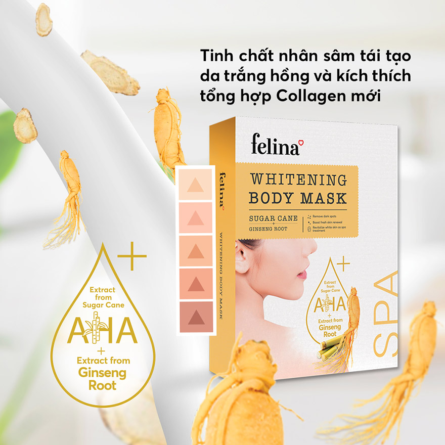 Mặt Nạ Ủ Trắng Da Toàn Thân Felina Whitening Body Mask