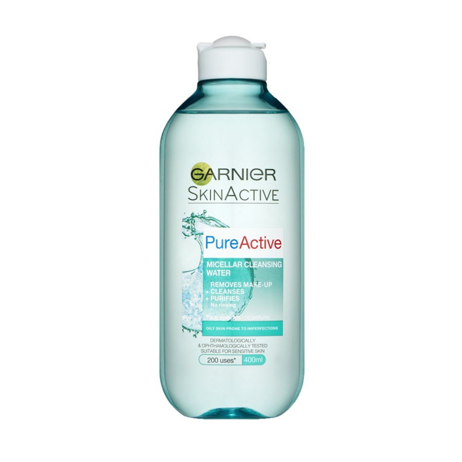 Tẩy Trang Garnier Cho Da Dầu Mụn Skin Active Pure Active Pháp (Xanh Nhạt)