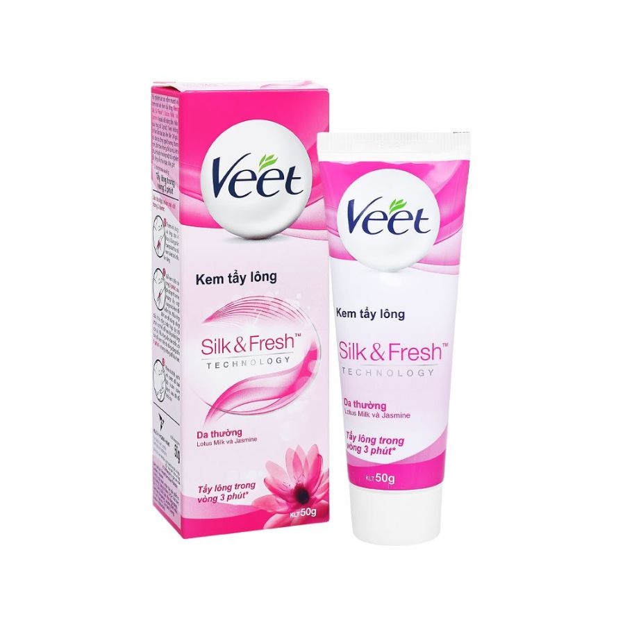 Kem Tẩy Lông Cho Da Thường Veet Silk & Fresh (Hồng)