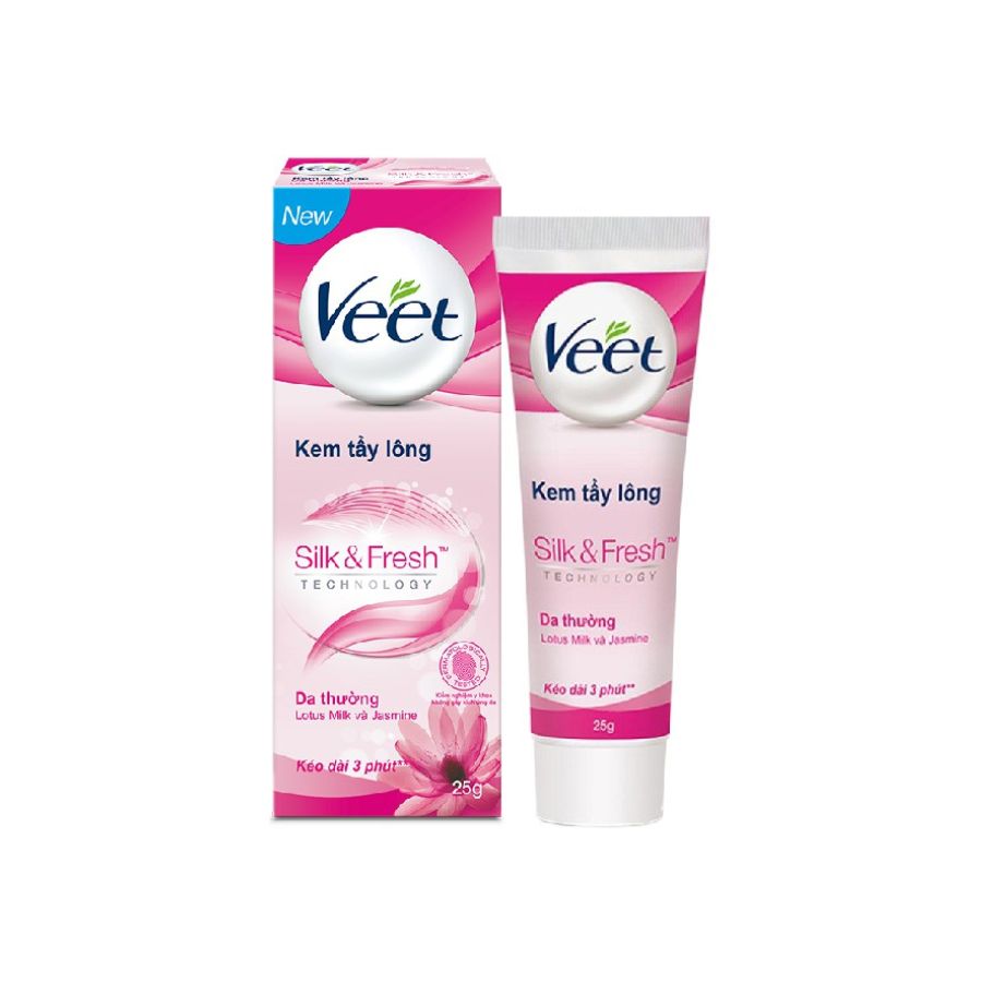 Kem Tẩy Lông Cho Da Thường Veet Silk & Fresh (Hồng)