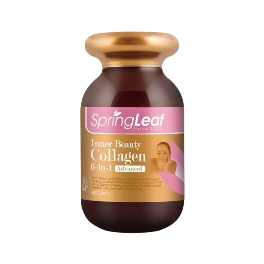 Viên Uống Collagen Chống Lão Hóa Spring Leaf Inner Beauty Collagen 6 In 1 (90 Viên)