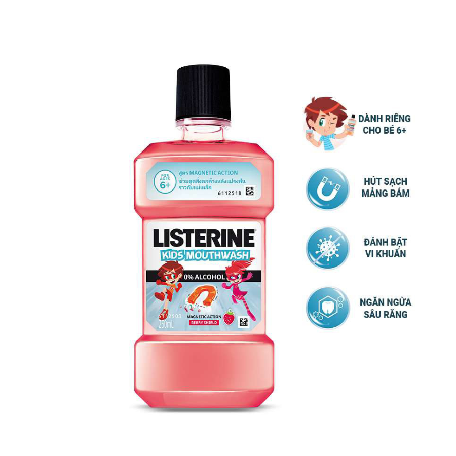 Nước Súc Miệng Trẻ Em Listerine Kids Mouthwash 250ml