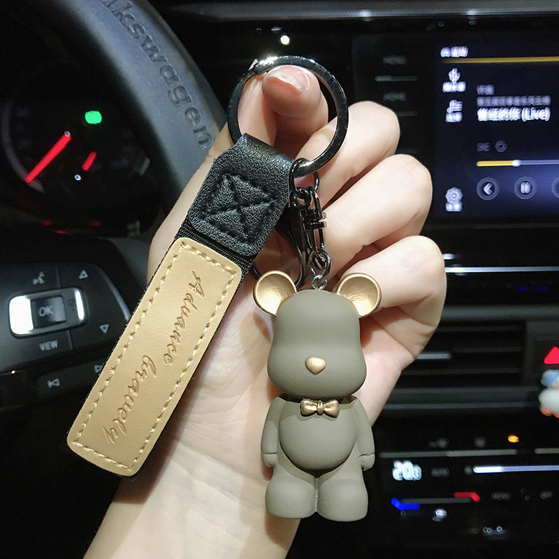 Móc Khóa Gấu Dây Da E999