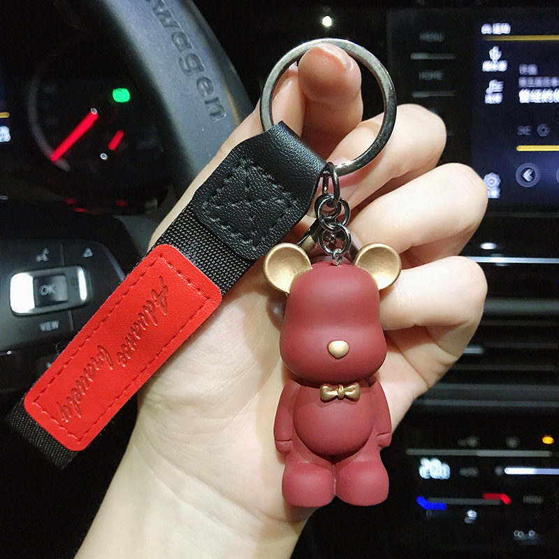 Móc Khóa Gấu Dây Da E999