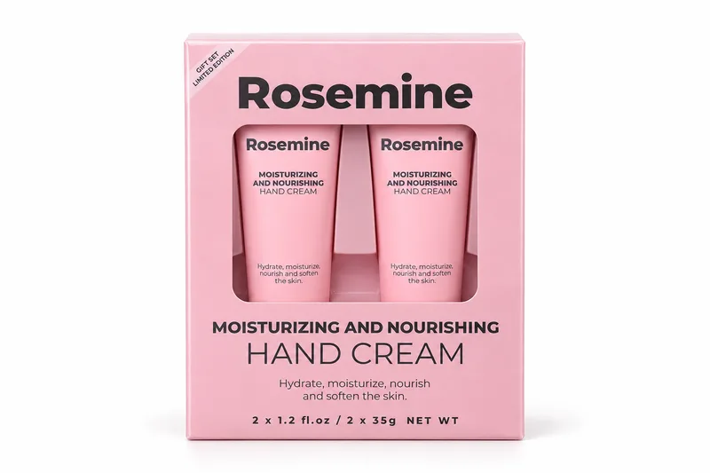 Set 2 tuýp kem dưỡng tay Rosemine Moisturizing & Nourishing Hand Cream 35g