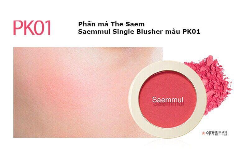 Phấn Má Hồng The Saem Saemmul Single Blusher