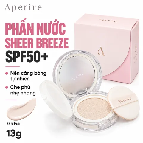 Phấn nước Aperire Sheer Breeze Cushion SPF50+ 13g màu 0.5 Fair