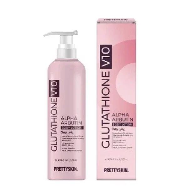 Kem Dưỡng Thể Trắng Da  Prettyskin Glutathione V10 Alpha Arbutin Body Lotion 250ml (Ban Ngày)
