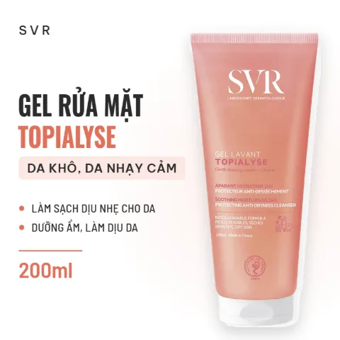 Gel Rửa Mặt Dành Cho Da Khô Và Da Nhạy Cảm SVR Gel Lavant Topialyse - ảnh 8