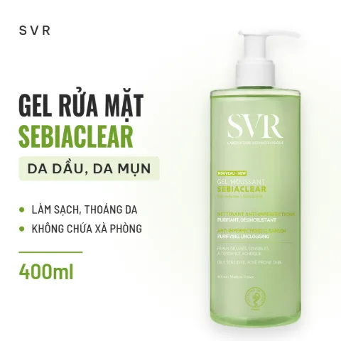 Gel Rửa Mặt SVR Cho Da Dầu Sebiaclear Gel Moussant (Nhập Khẩu)