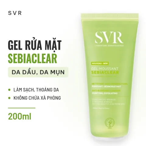 Gel Rửa Mặt SVR Cho Da Dầu Sebiaclear Gel Moussant (Nhập Khẩu)