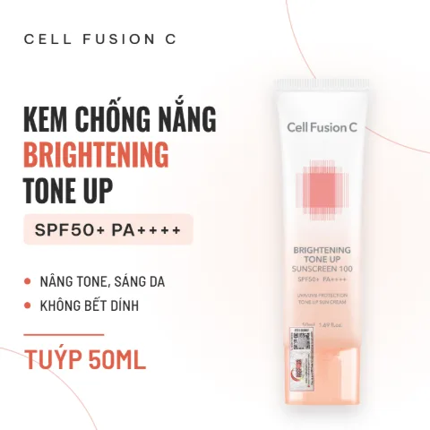 Kem Chống Nắng Cell Fusion C Brightening Tone Up Sunscreen 100 SPF50+ (Cam) - 50ml