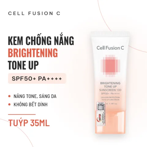 Kem Chống Nắng Cell Fusion C Brightening Tone Up Sunscreen 100 SPF50+ (Cam) - 35ml