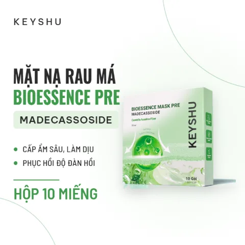 Mặt Nạ Rau Má Làm Dịu Da Keyshu Madecassoside Centella Fiber Bioessence Mask Pre 30ml