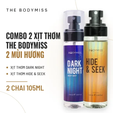 Combo 2 Xịt Thơm Cơ Thể The Bodymiss 105ml Dark Night & Hide Seek