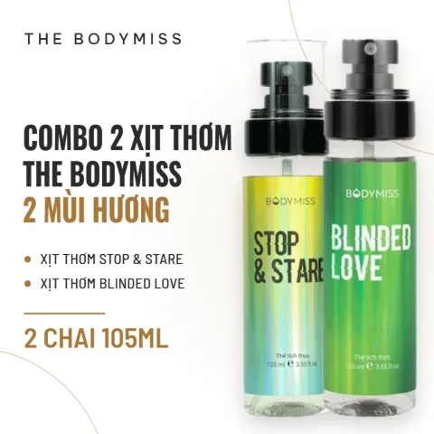 Combo 2 Xịt Thơm Cơ Thể The Bodymiss 105ml Stop & Stare & Blinded Love