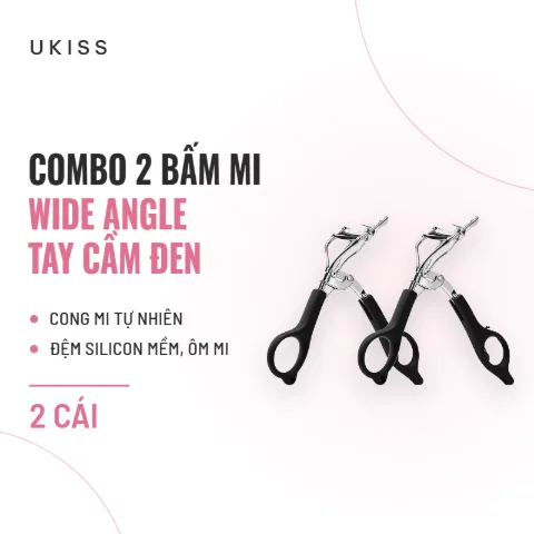 Bấm Mi Ukiss Thick Doll Wide Angle Eyelash Curler - Combo 2 Mặc định