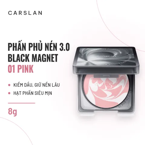 Phấn Phủ Nén Carslan 3.0 Carslan Black Magnet Soft Focus Powder 8g (The Third Generation)