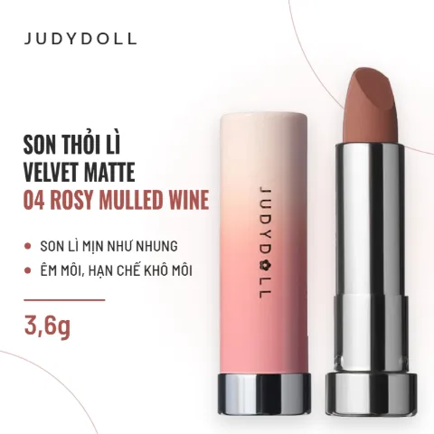 Son Thỏi Judydoll Velvet Matte Lipstick 3,6g - 04