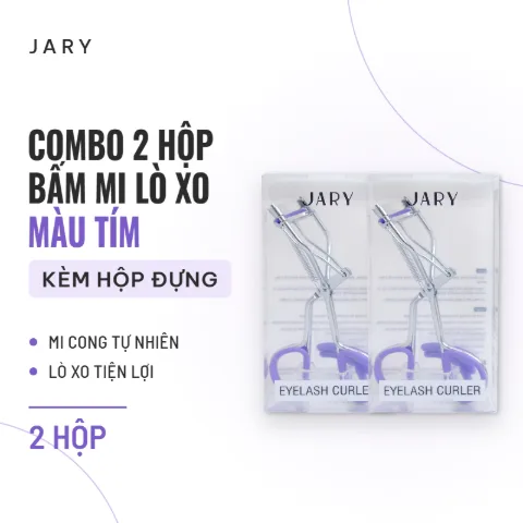 Bấm Mi Jary Eyelash Curler (Tím) - Combo 2 Hộp