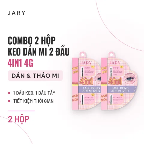 Keo Dán Mi Jary 2 Đầu 4in1 Lash Bond & Remover 4g - Combo 2 Hộp