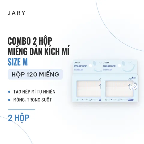 Miếng Dán Kích Mí Tàng Hình Jary Eyelid Tape 120 Miếng - Combo 2 Size M