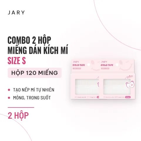 Miếng Dán Kích Mí Tàng Hình Jary Eyelid Tape 120 Miếng - Combo 2 Size S