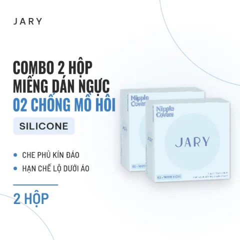 Miếng Dán Ngực Silicone Jary Nipple Covers - Combo 2 02 With Hole (Chống Mồ Hôi)