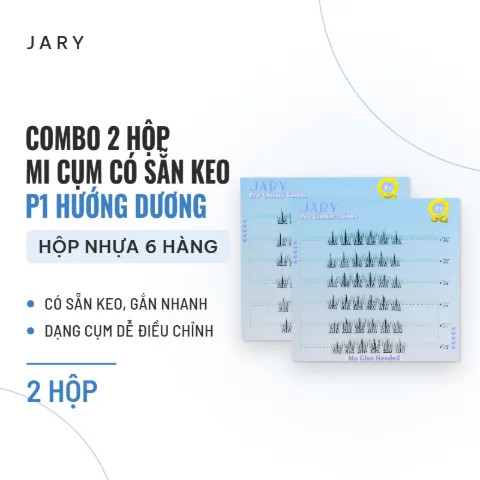 Mi Giả Cụm Tự Nhiên Jary Pro Cluster Lashes (6 Hàng) (Có Sẵn Keo) - Combo 2 P1