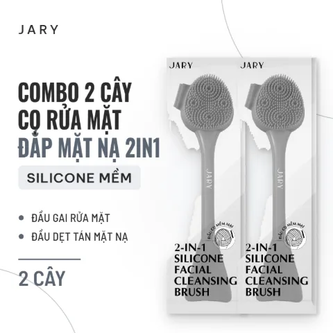 Cọ Rửa Mặt Và Đắp Mặt Nạ Jary 2in1 Silicone Facial Cleansing Brush - Combo 2 Hộp