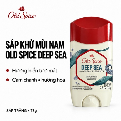 Sáp Khử Mùi Nam Old Spice 73g (Sáp Trắng) (Nature Collection) (Nhập Khẩu Mỹ)