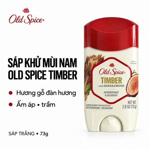 Sáp Khử Mùi Nam Old Spice 73g (Sáp Trắng) (Nature Collection) (Nhập Khẩu Mỹ)
